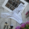 Женские белые стринги с кружевом и бантиком 35176  xp-2929