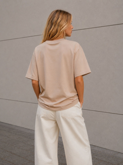 Футболка женская базовая oversize Premium CRC FP-233-10 59409
