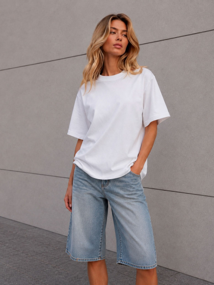 Футболка женская базовая oversize Premium CRC FP-233-3 55394