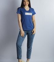 Футболка жіноча 85F591-10 колір джинс (Джинс)