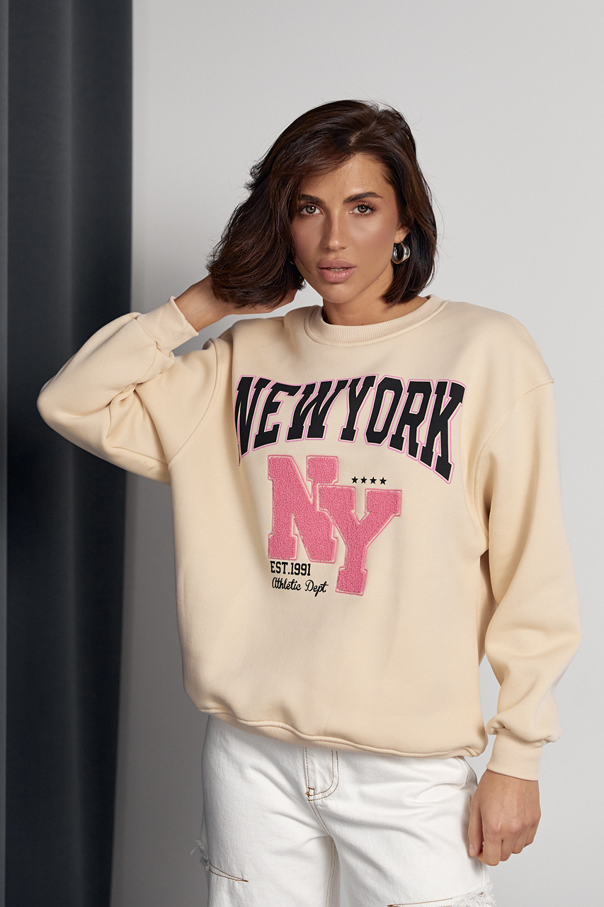Утепленный женский свитшот с принтом New York