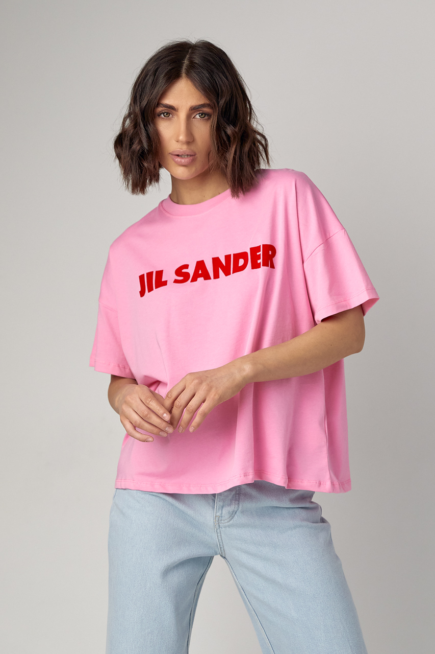 Трикотажная футболка с надписью Jil Sander