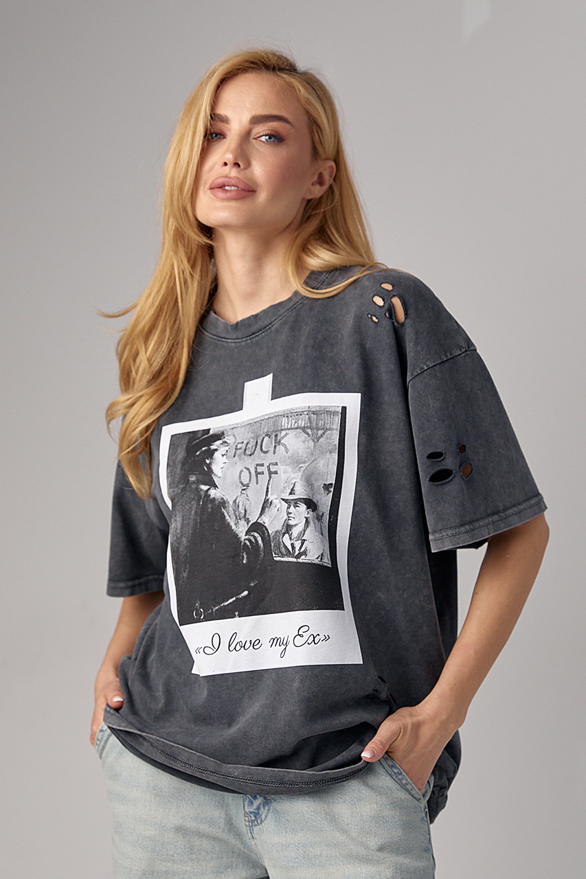Женская трикотажная футболка в стиле Grunge