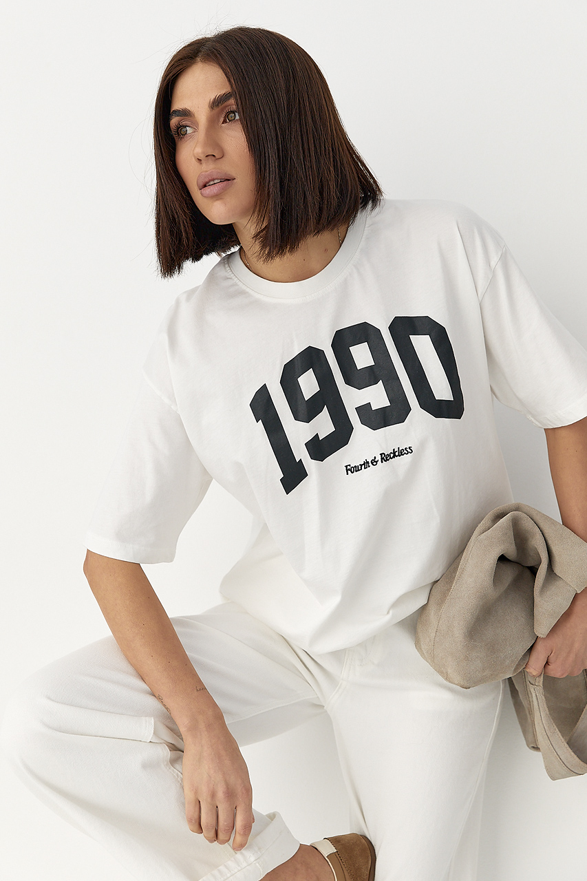 Футболка oversize з принтом 1990