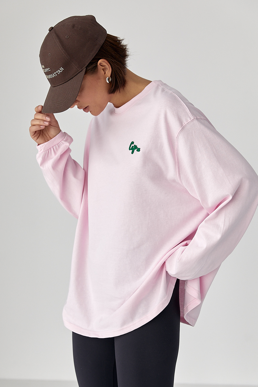 Лонг вільного фасону з написом