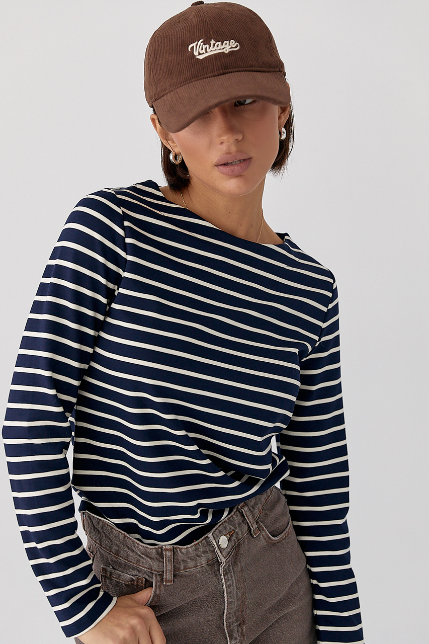 Трикотажний лонг у смужку