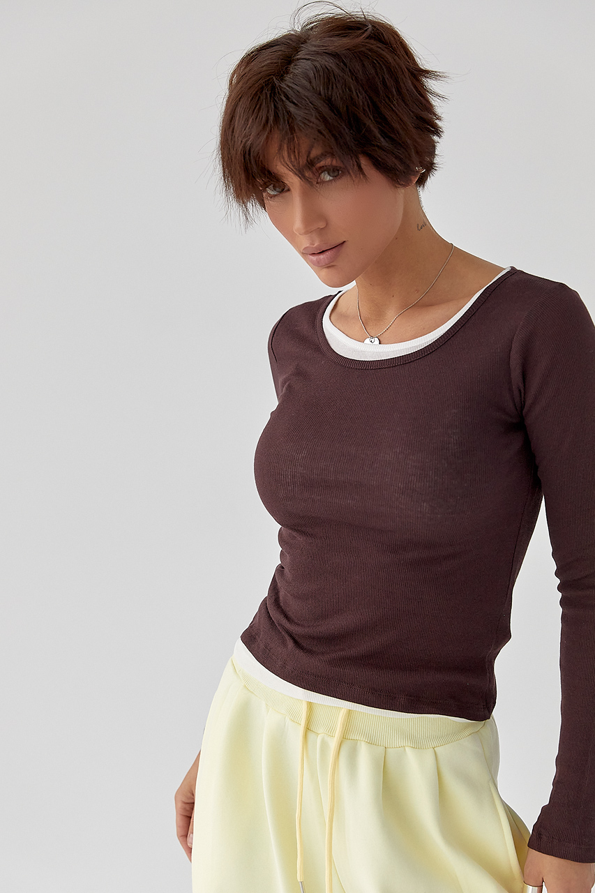 Подвійний лонг у рубчик