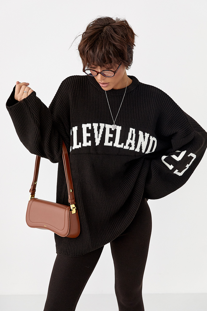 Оверсайз джемпер із крупної в'язки