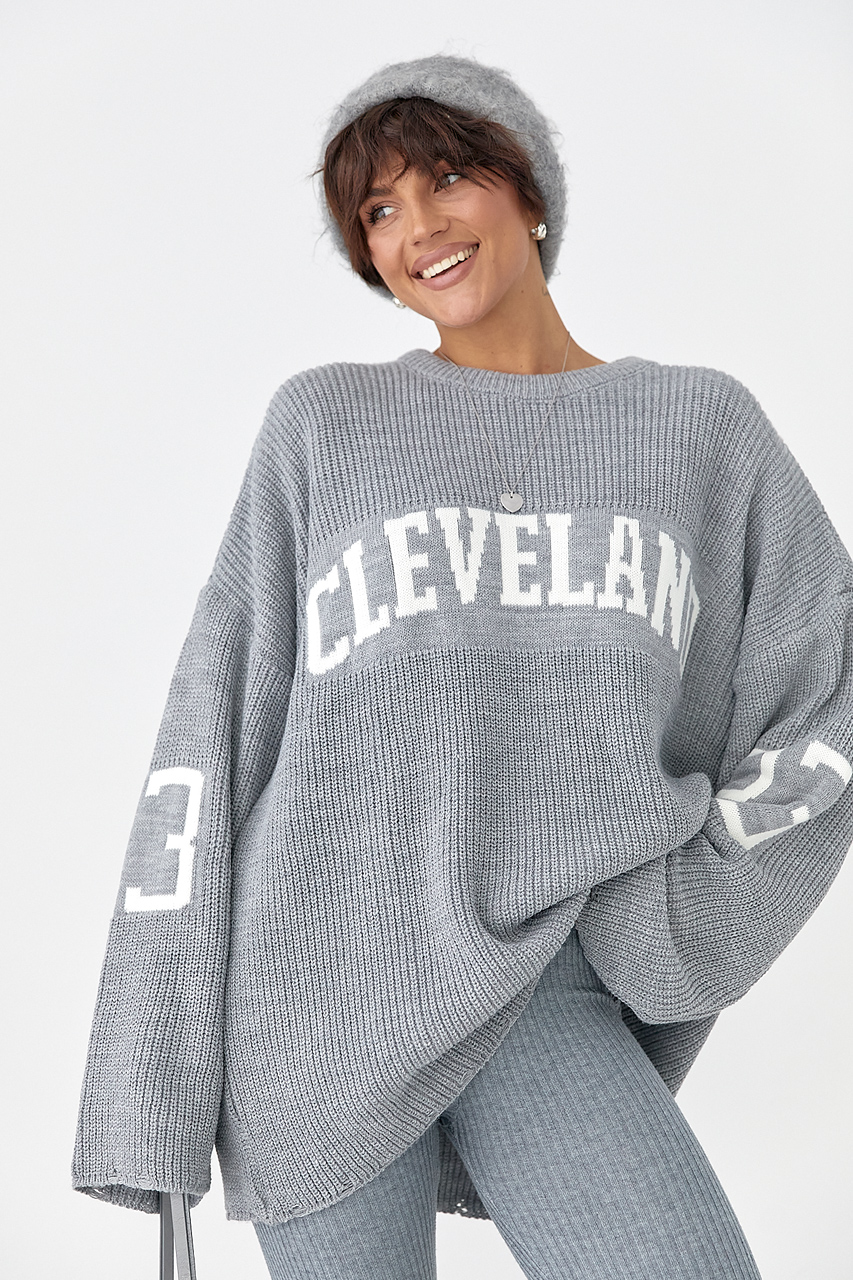 Оверсайз джемпер із крупної в'язки