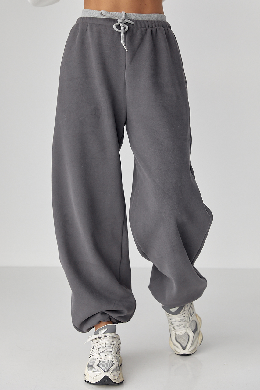 Широкі спортивні штани з начосом