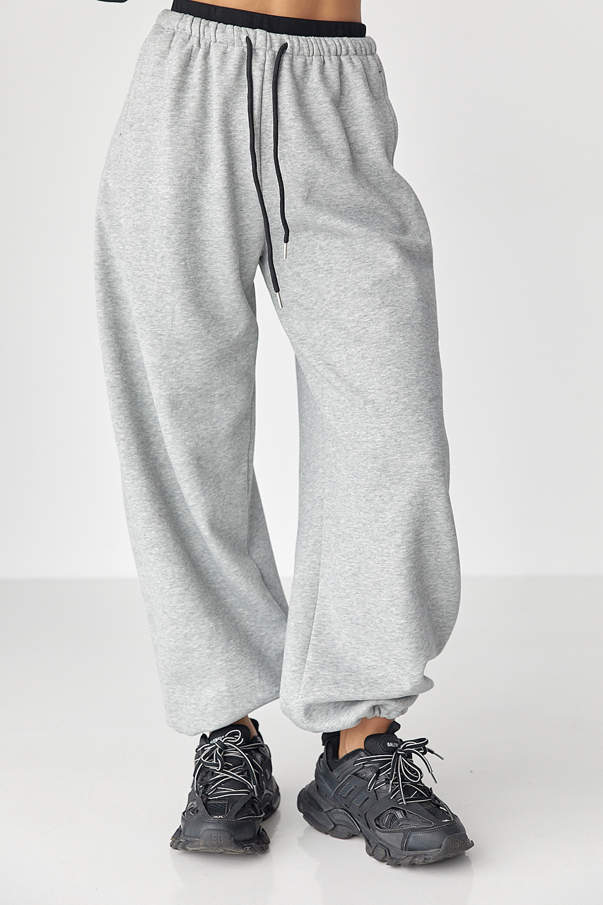 Широкі спортивні штани з начосом