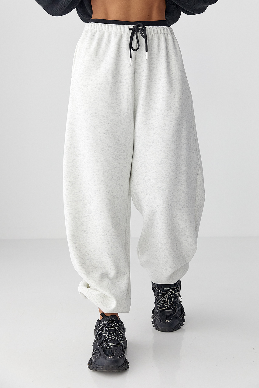 Широкі спортивні штани з начосом