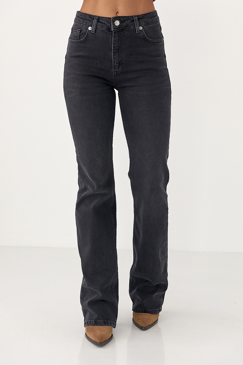 Жіночі прямі джинси з високою посадкою