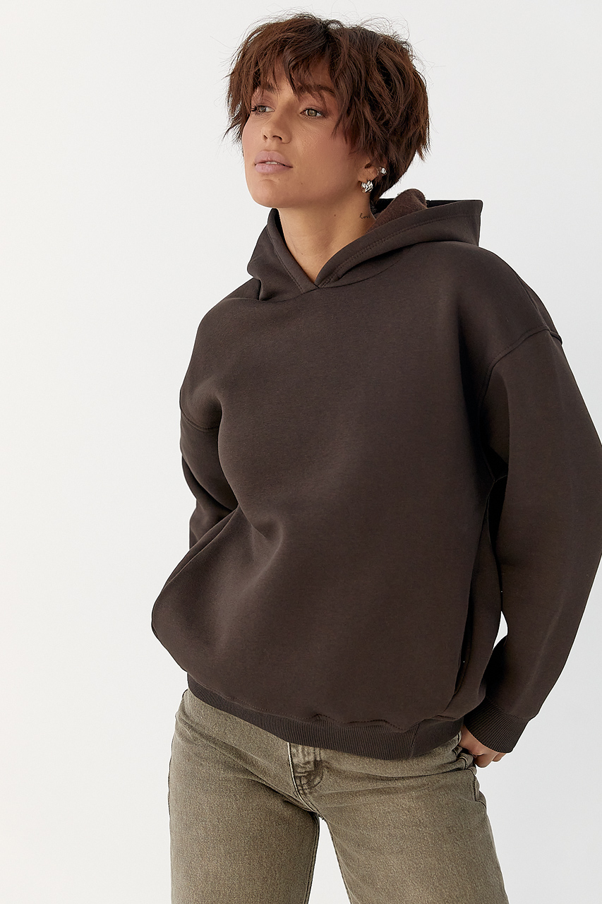 Тепле однотонне худі  LX-10712051