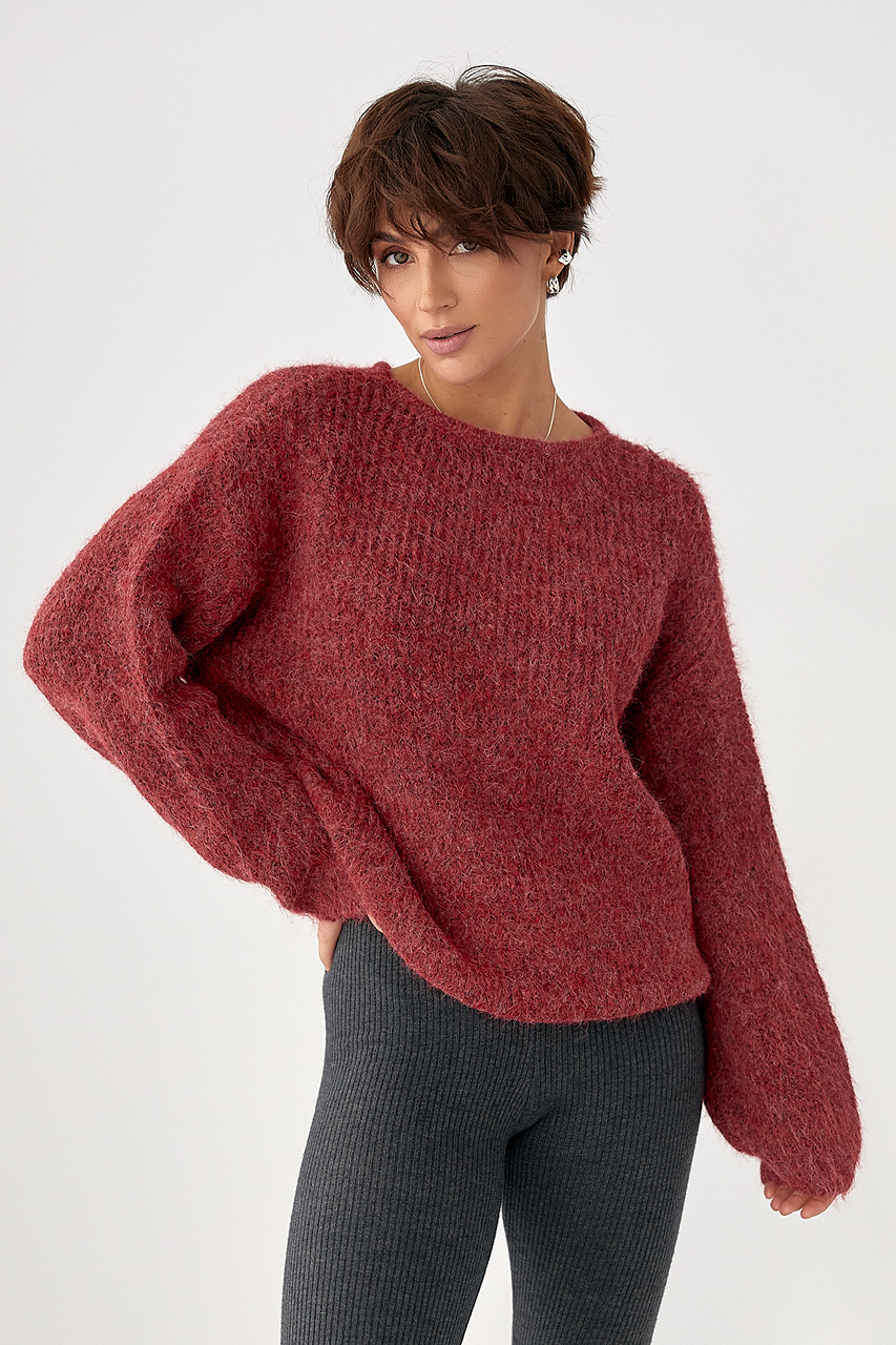 Мохерова кофта вільного фасону