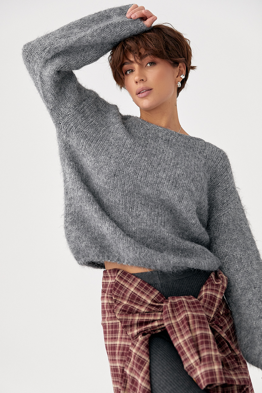 Мохерова кофта вільного фасону