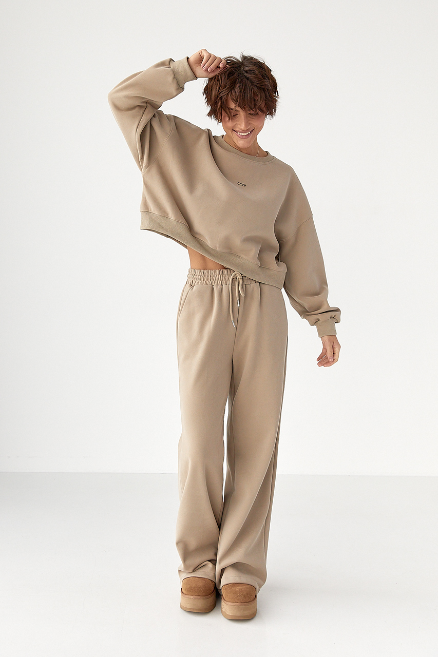 Вільний теплий спортивний костюм  LX-10713920