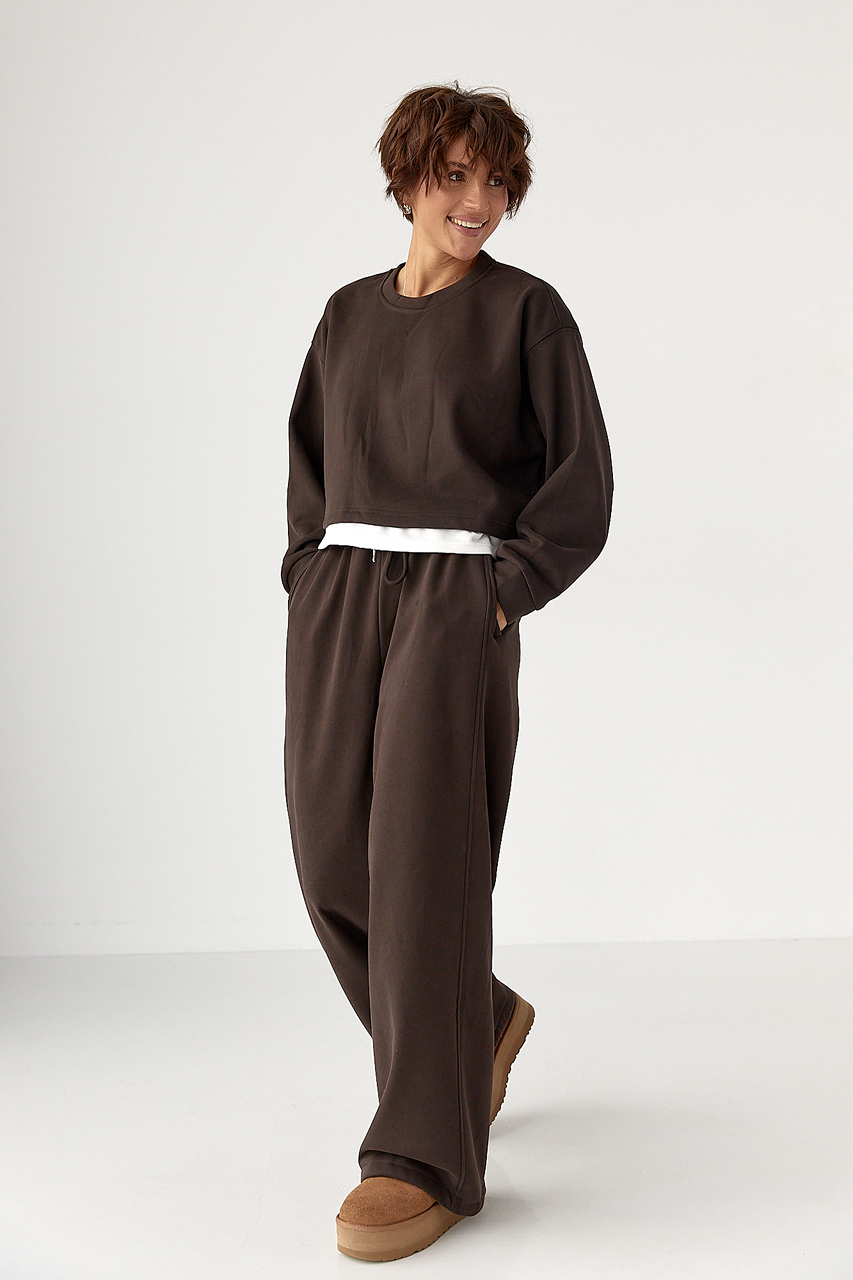 Теплий спортивний костюм з контрастним нижнім шаром