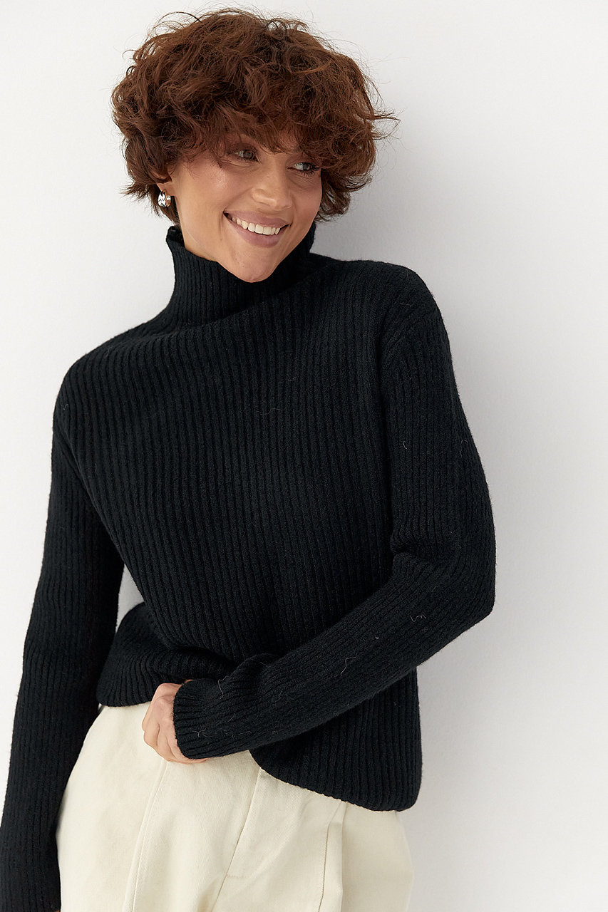 В'язаний гольф у рубчик LX-10716509 В'язаний гольф у рубчик LX-10716509