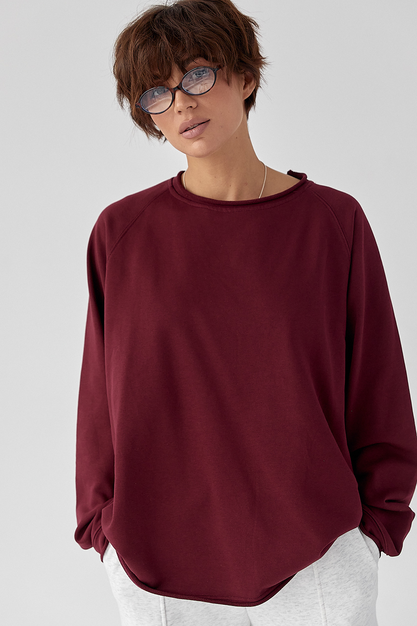 Лонгслів вільного крою з рукавами-реглан