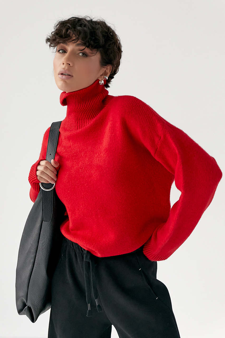 В'язаний теплий базовий гольф