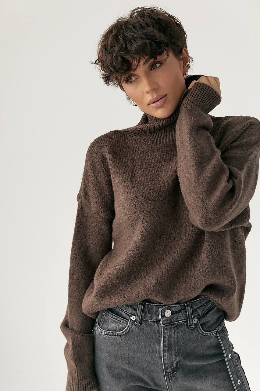 В'язаний теплий базовий гольф