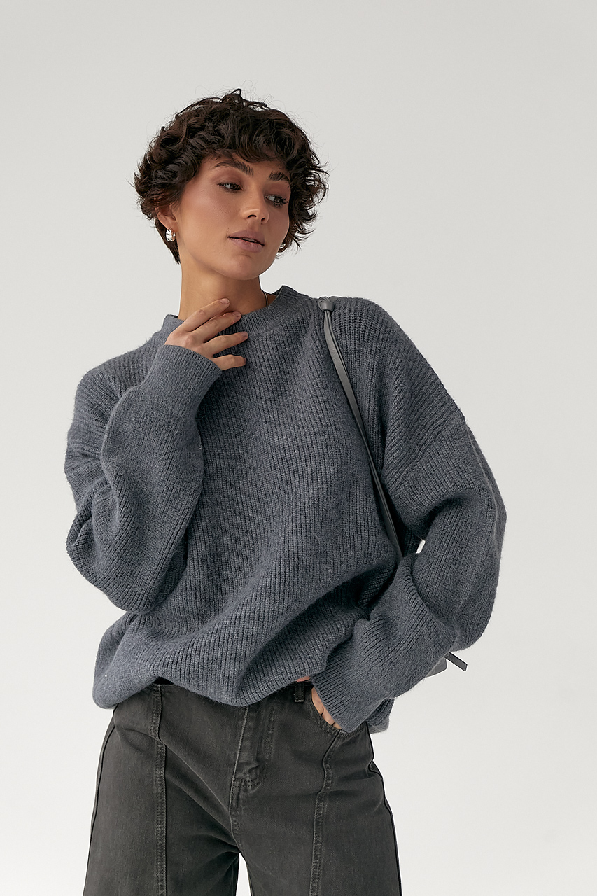 В'язана тепла однотонна кофта LX-10719410 В'язана тепла однотонна кофта LX-10719410