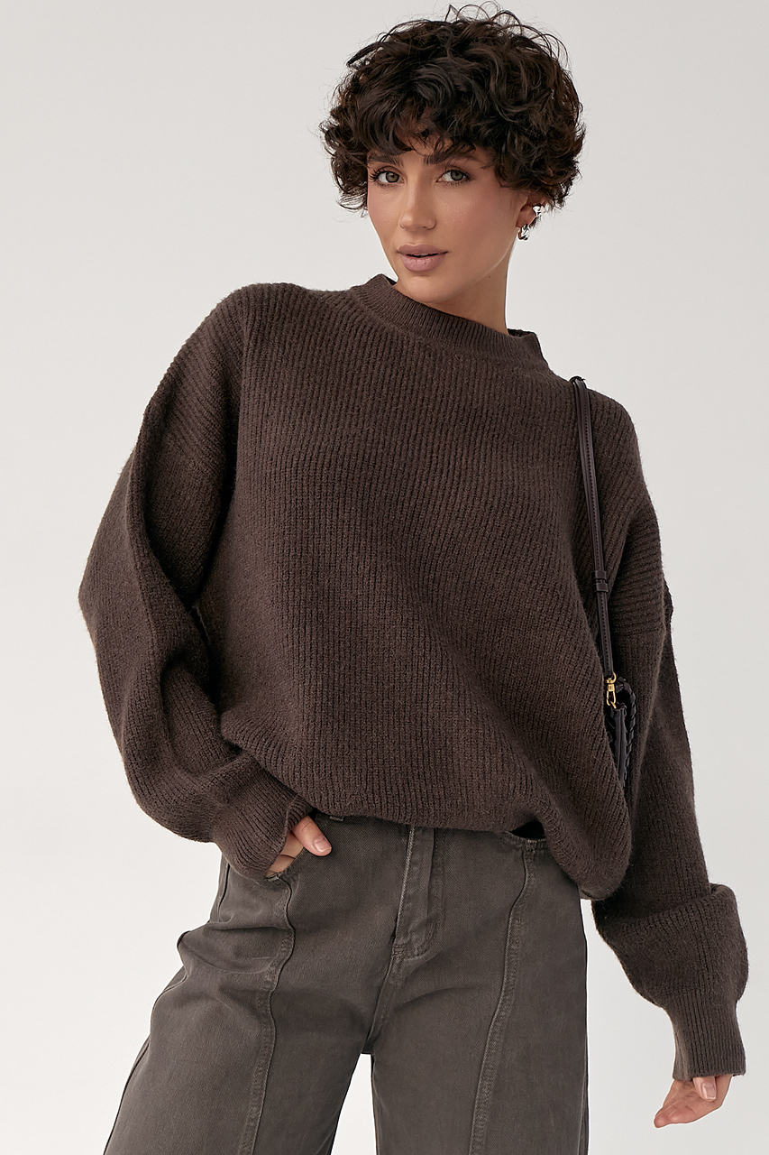 В'язана тепла однотонна кофта LX-10719428 В'язана тепла однотонна кофта LX-10719428