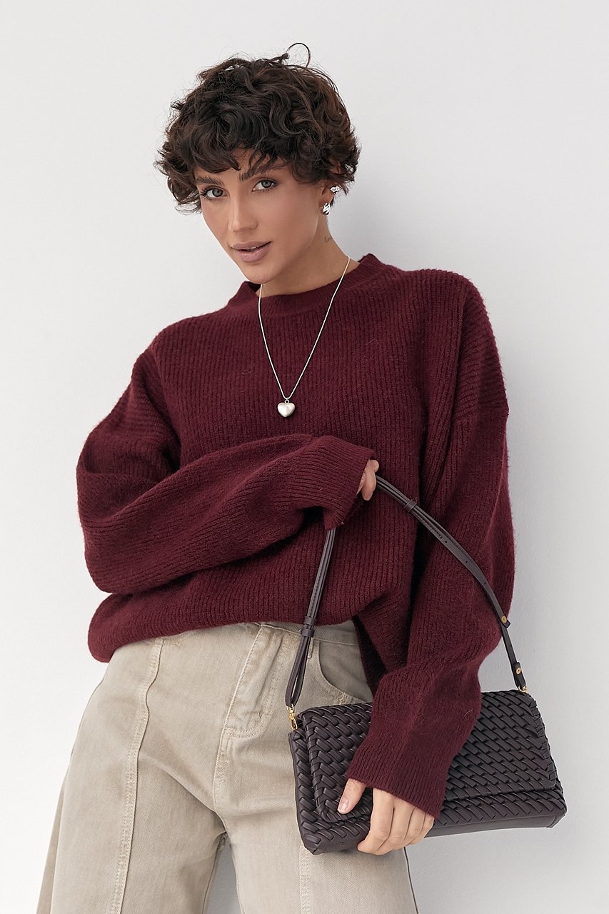В'язана тепла однотонна кофта LX-10719435 В'язана тепла однотонна кофта LX-10719435