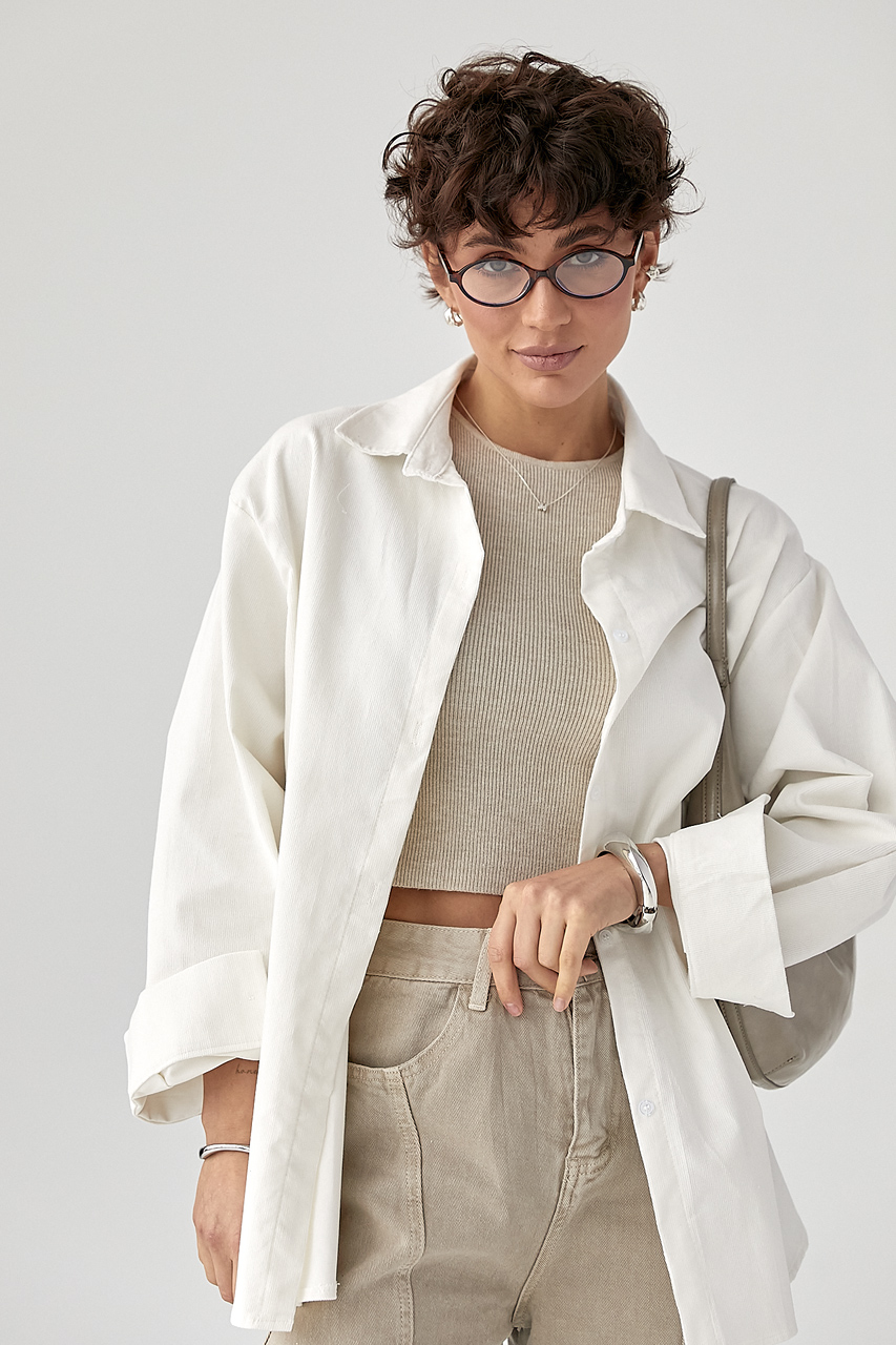 Вельветова класична сорочка  LX-10720147