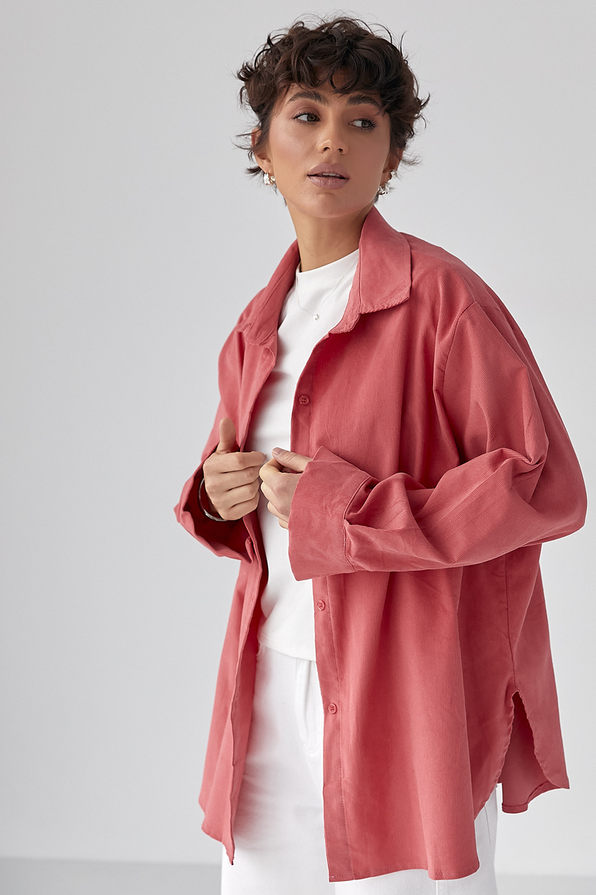 Вельветова класична сорочка  LX-10720114