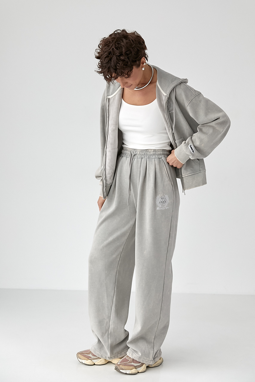 Теплий спортивний костюм у техніці тай-дай