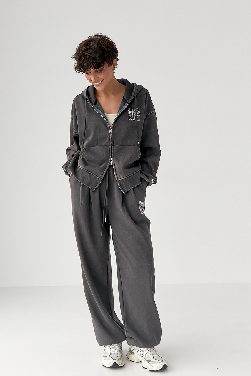 Теплий спортивний костюм у техніці тай-дай  LX-10720710