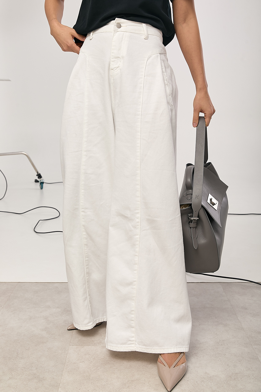 Джинси Palazzo з декоративними швами  LX-10722601