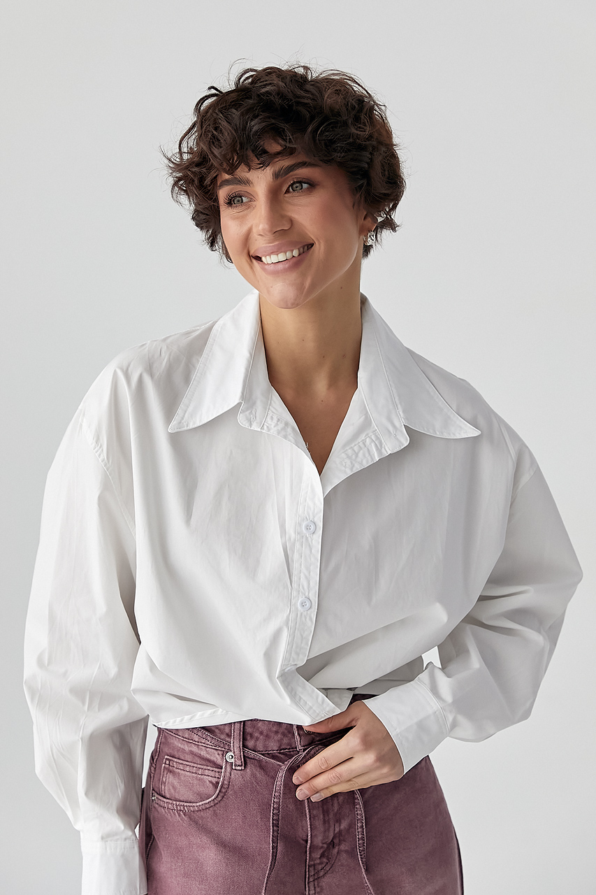 Широка класична сорочка на ґудзиках  LX-10723547