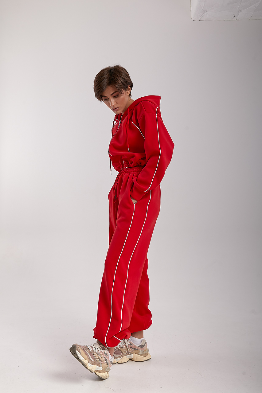 Вільний спортивний костюм з капюшоном  LX-10724121