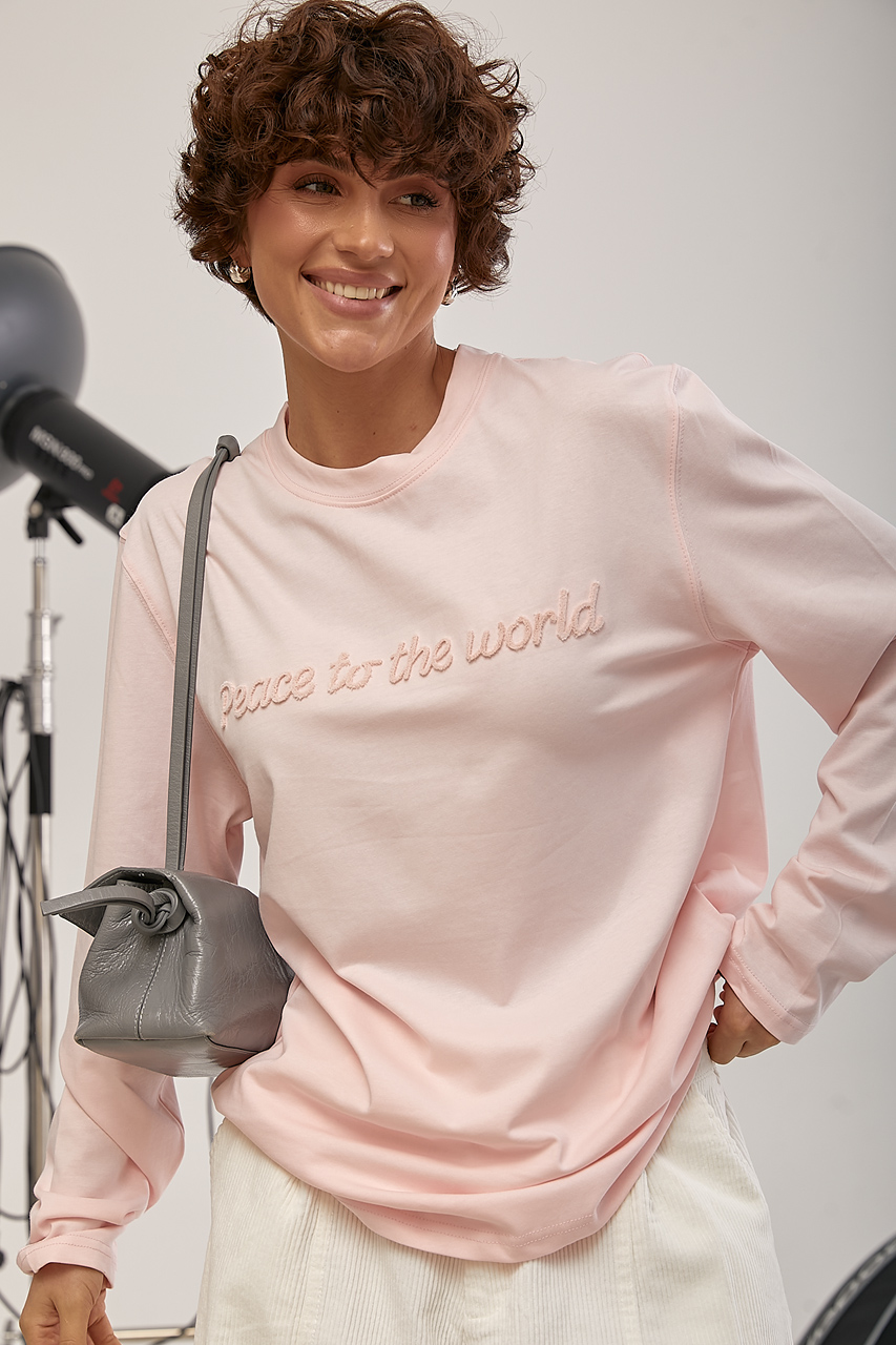 Вільний лонгслів із написами