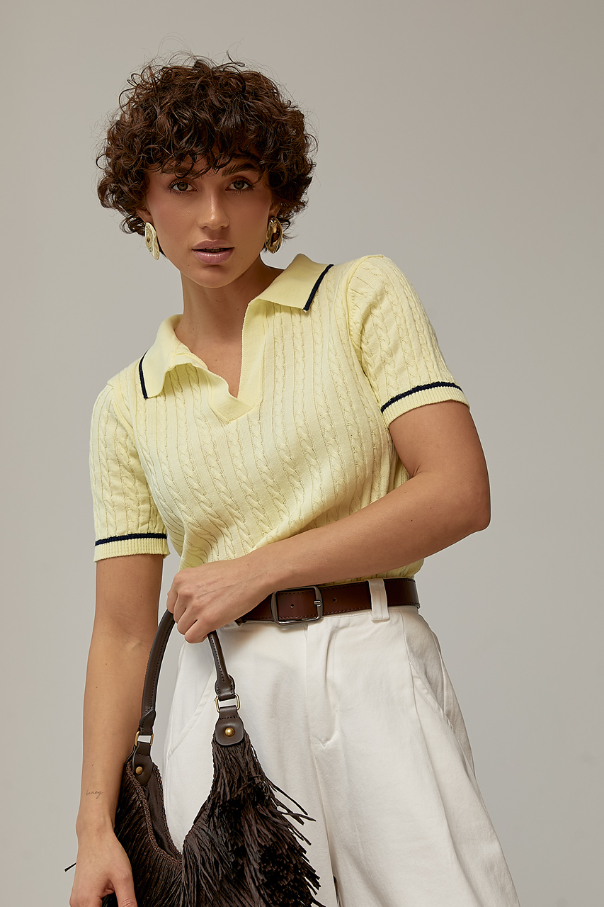 В'язане поло в косичку LX-10732905 В'язане поло в косичку LX-10732905