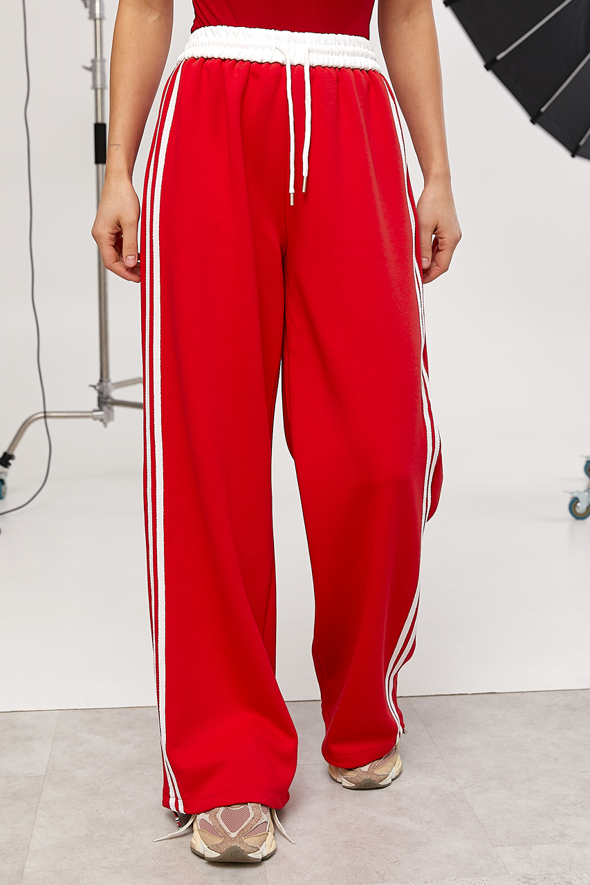 Широкі спортивні штани з лампасами LX-10735021 Широкі спортивні штани з лампасами LX-10735021
