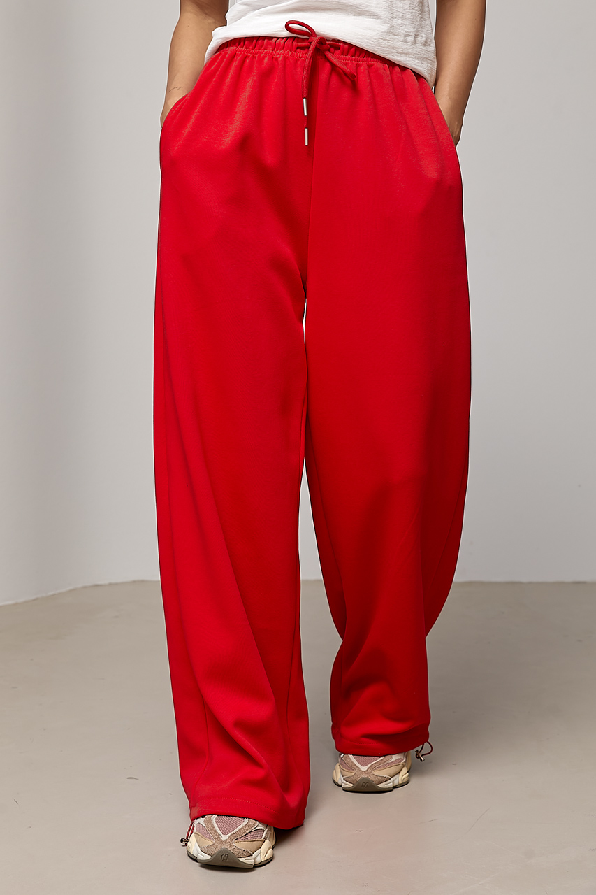 Однотонні спортивні штани палаццо  LX-10737521