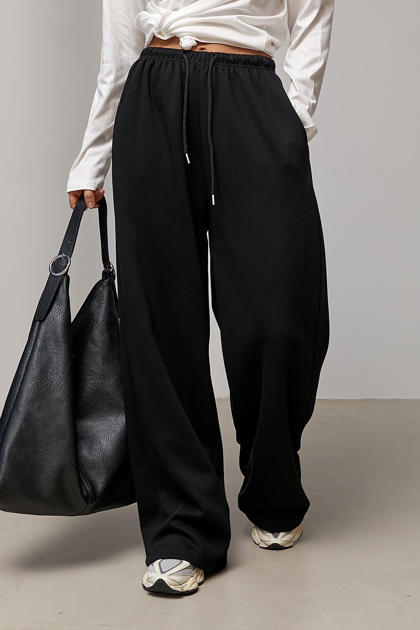 Однотонні спортивні штани палаццо LX-10737509 Однотонні спортивні штани палаццо LX-10737509