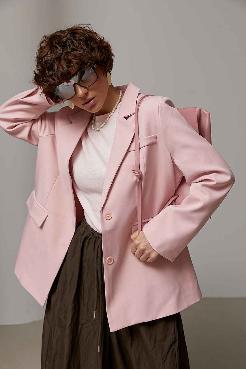 Класичний жакет із розрізом на спині  LX-10743507