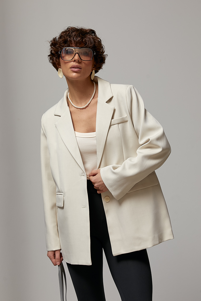 Класичний жакет із розрізом на спині LX-10743526 Класичний жакет із розрізом на спині LX-10743526