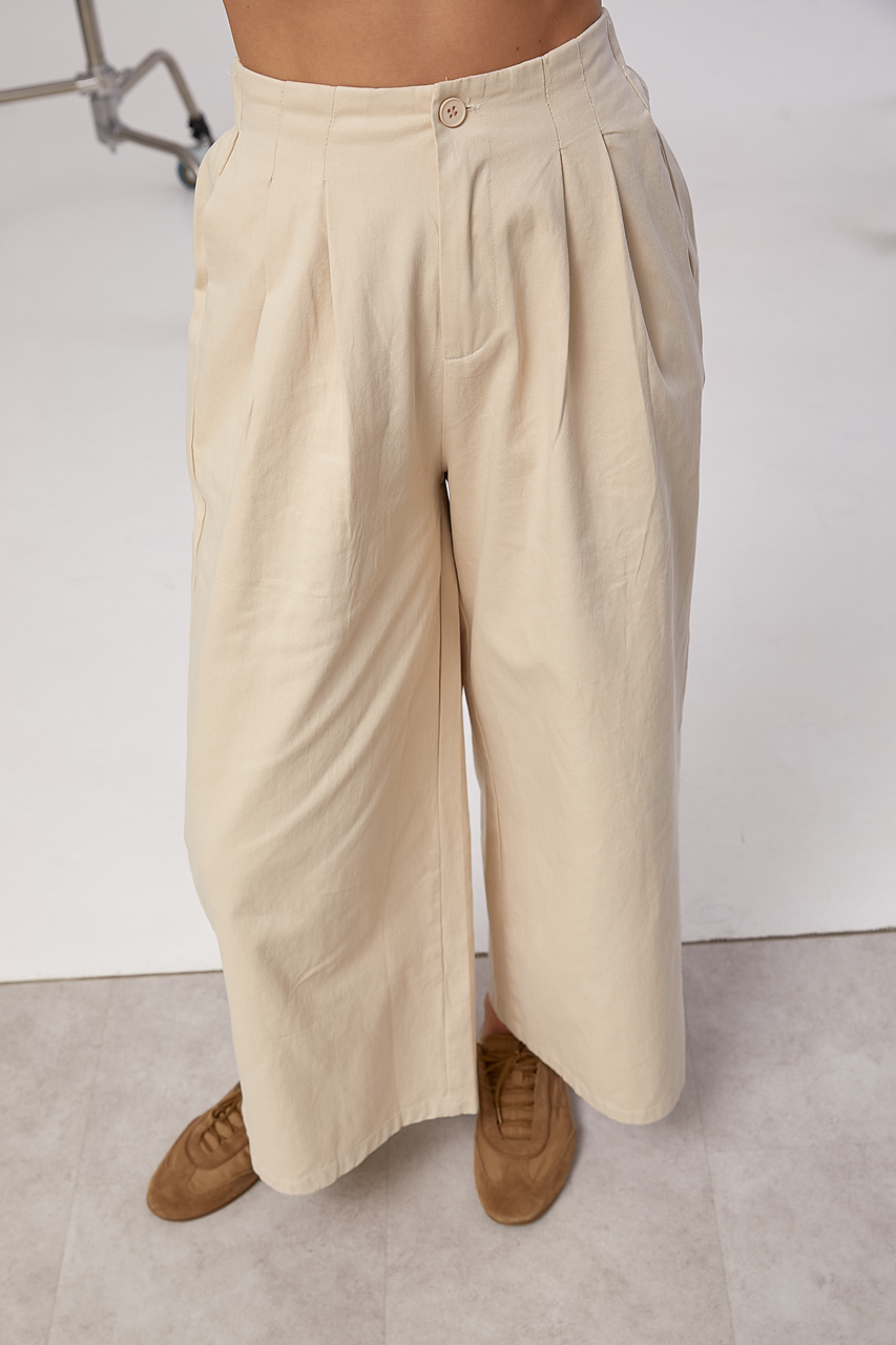 Легкі котонові вкорочені штани  LX-10743619