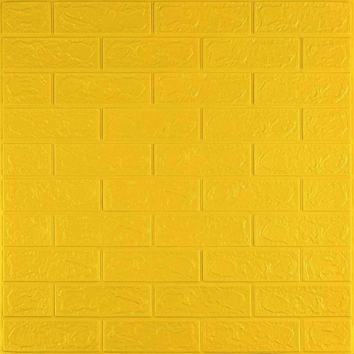 3D панель самоклеюча 700х770х3мм цегла Жовта