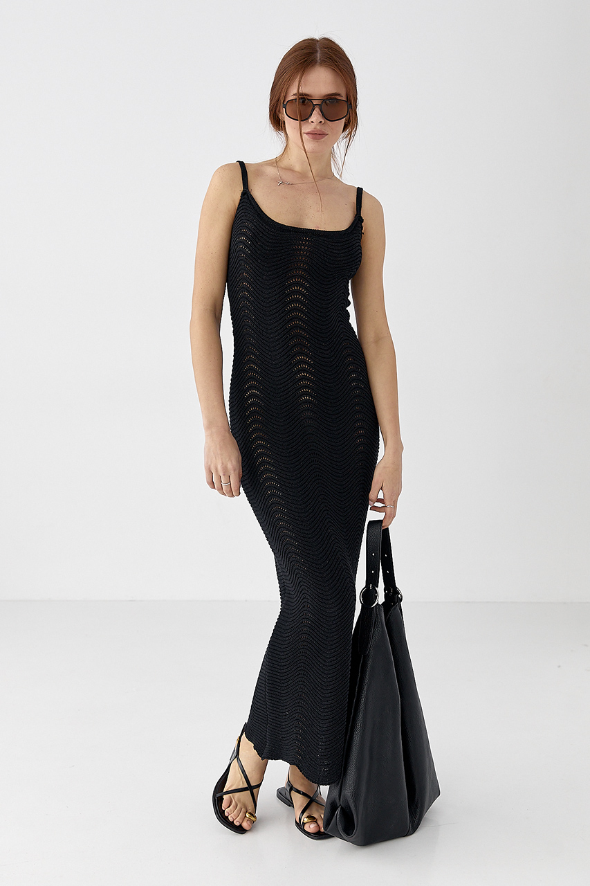 Ажурна літня в'язана сукня