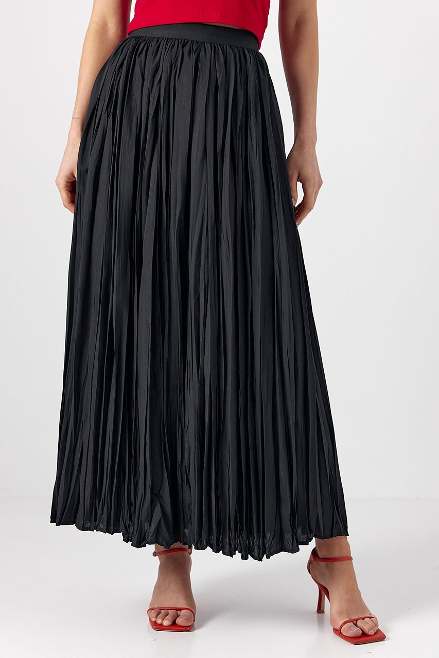Плісирована спідниця максі