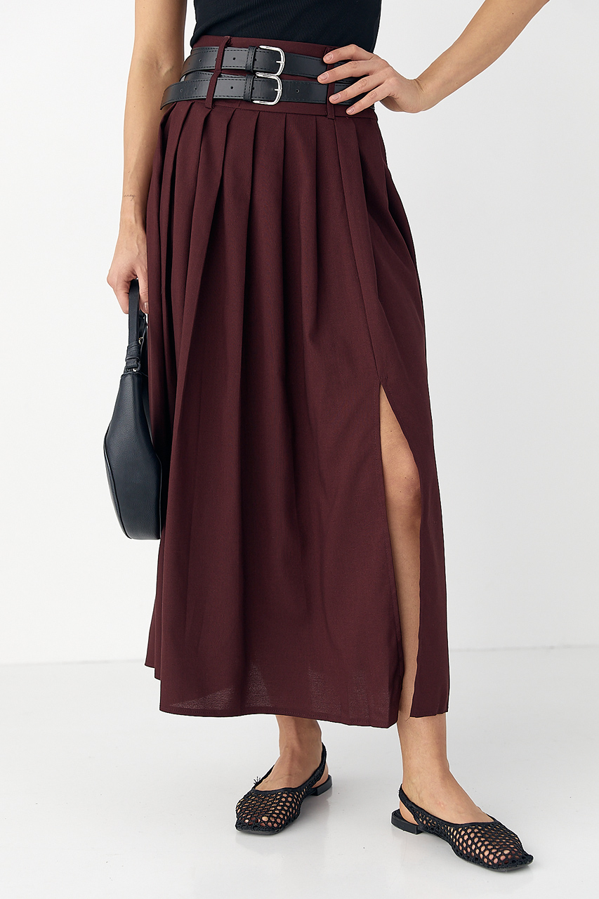 Спідниця міді зі складками