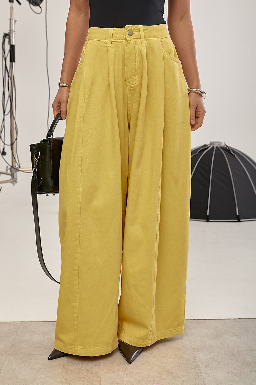 Широкі однотонні джинси Palazzo