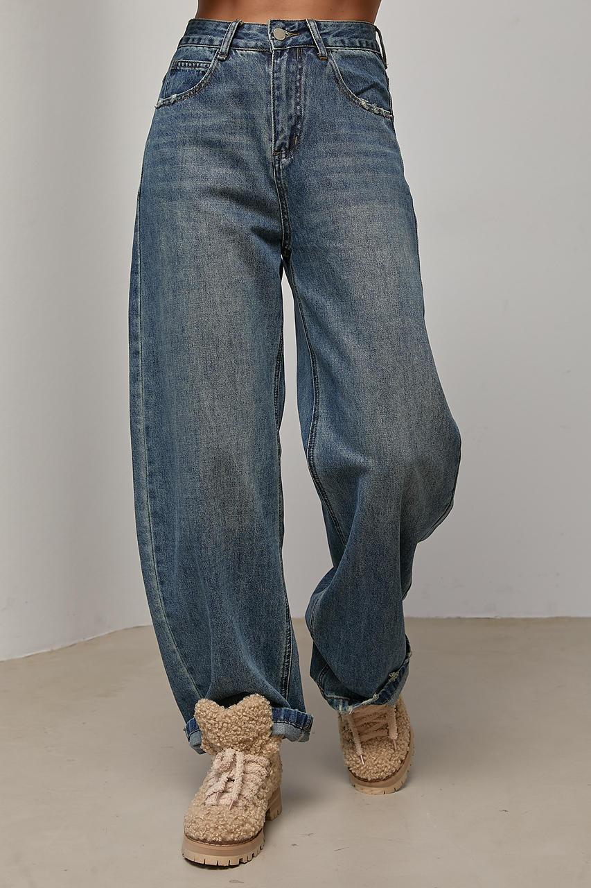 Вільні джинси baggy з високою посадкою Ls-2259 Вільні джинси baggy з високою посадкою Ls-2259